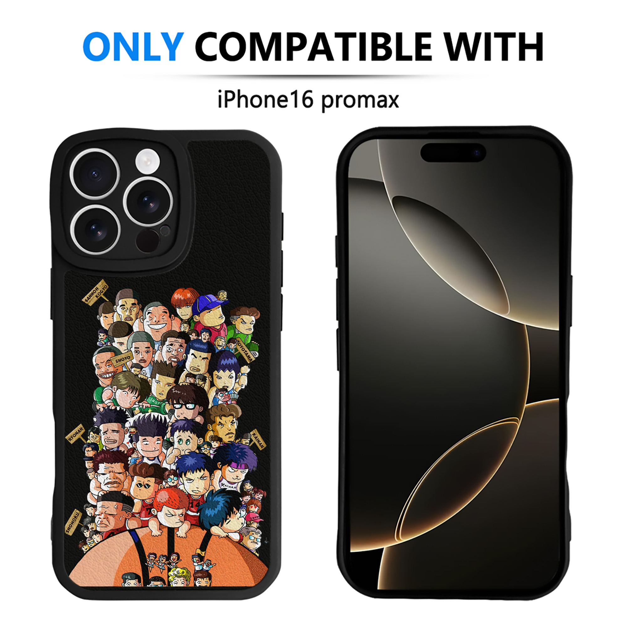 （画像用） SLAM DUNK／スラムダンク 【iPhone 16シリーズ対応】シリコンスマホケース（レザー調） 材質：シリコン